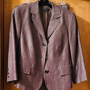 Lafayette 148 jacket and pants in a soft brown . Jacket size 6- pants size 8